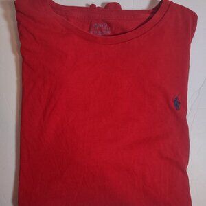 Polo Ralph Lauren Men's T Shirt Size XXL 2XL Red Solid Pony Logo Short Sleeve